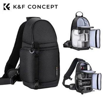 K & F Concept Портативная сумка для фотоаппарата на одно плечо, многофункциональный рюкзак емкостью 10 л, водонепроницаемые сумки для зеркальных фотообъективов