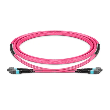Адаптация многомодового магистрального кабеля Elite OM4 от MTP®-12 (розетка) длиной 10 м (33 фута) к MTP®-12 (розетка), 24 волокна, Тип A, LSZH, пурпурный