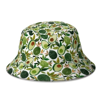 2022 Новые летние шляпы-ведерки для любителей авокадо для женщин и мужчин, пляжные складные шляпы-бобы для рыбалки, панама Gorros