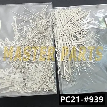 100 комплектов серебряных стрелок длиной 13 мм для кварцевого механизма Hattori Epson PC21