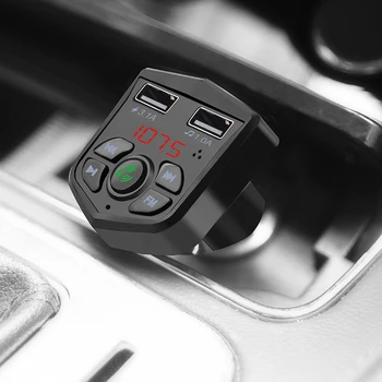 12 В-24 В Черное Автомобильное Зарядное Устройство Автомобильный Mp3-Плеер Автомобильный FM-передатчик с двойной USB-быстрой Зарядкой BT V5.0 Функция памяти При отключении питания