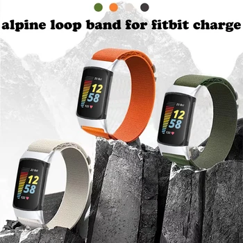 Новое поступление нейлоновых и полиэфирных ремешков для часов Fitbit Charge Серии 3 4 5 Alpine Loop Band для часов Fitbit Charge 5 с ультра ремешком