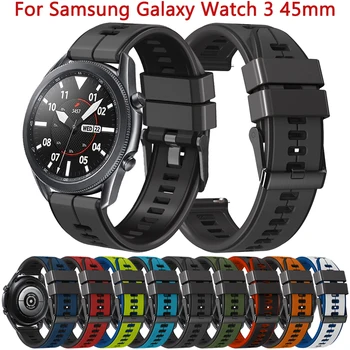 22 мм Сменный ремешок для Samsung Galaxy Watch 3 45 мм 46 мм Gear S3 Frontier Классический силиконовый браслет на запястье