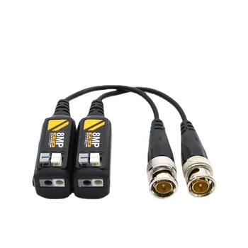 1 пара 8-мегапиксельных Видеомагнитофонов BNC Video Balun Connector Для Передачи AHD/CVI/TVI/CVBS Коаксиального Аналогового Удлинителя BNC К Сетевому кабелю