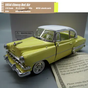 Серия Классических Автомобилей ARKO 1/32 в масштабе 1954 года Chevy Bel Air Sport Coupe, Отлитая под давлением Металлическая Модель Автомобиля, Игрушка Для Подарка, Коллекции, Детей