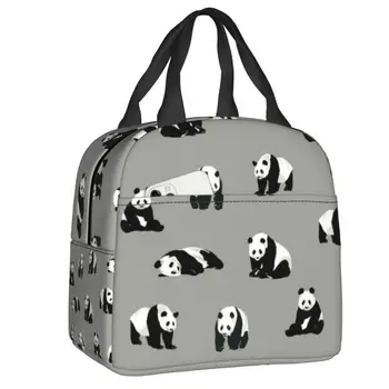 Сумка для ланча с пандами Каваи, Водонепроницаемый Кулер с пандой и медведем, Термоизолированная коробка для Бенто для детей, Школьные сумки для пикника, дорожные сумки для еды