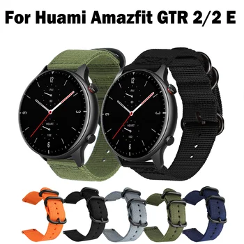Для Huami Amazfit GTR 2 2e и GTR 47 мм 42 мм gts 2 mini 2e Ремешок Тканый нейлоновый ремешок для часов Браслет 20 мм 22 мм ремешок для часов Браслет