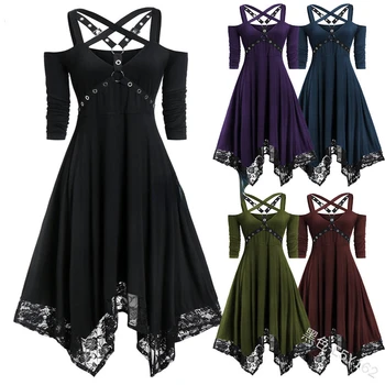 Средневековый косплей, костюмы на Хэллоуин для женщин, Карнавал, Викторианское платье ведьмы, женское готическое ретро-придворное платье плюс размер Victoria