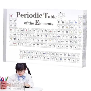 Периодическая таблица Менделеева с дисплеем компонентов, износостойким дисплеем компонентов, Акриловый стол для преподавания химии, Школьное украшение для студентов