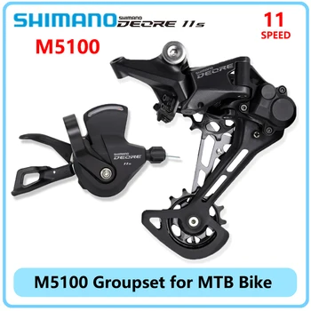 Групповой набор Велосипедных Переключателей SHIMANO Deore M5100 для MTB Велосипеда 1X11 Speed Shifter SL-M5100 RD-M5100-SGS Оригинальные Запчасти Для велосипедов