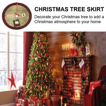 Рождественский декор для нижней части елки Санта-Клауса Тема фестиваля 60-сантиметровая юбка-накидка из лося Круглый декор для Рождественской елки в помещении