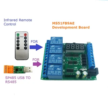 Nuvoton MCU N76E003 MCU Development board MS51FB9AE Цифровой Ламповый Светодиодный Релейный Модуль для Реле временной задержки Simple PLC RS485