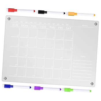 Магнитный календарь-холодильник, перезаписываемая доска объявлений, акриловый бланк для сухого стирания, офисный календарь, трехмерный холодильник