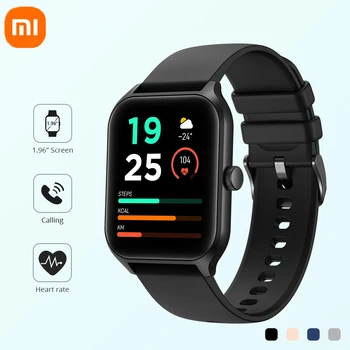 Xiaomi 1,96-дюймовые умные часы с сенсорным экраном HD-дисплей IP67, 116 режимов тренировки, управление здоровьем, мониторинг тела для мужчин и женщин