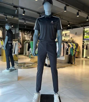 Мужские поло для гольфа с коротким рукавом, летняя новинка 2023, высококачественная спортивная рубашка, Свободная дышащая Повседневная Универсальная модная футболка для гольфа