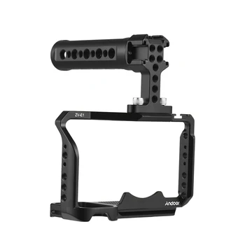 Комплект клетки для камеры Andoer для камеры Sony ZV-E1 из алюминиевого сплава с креплениями для холодного башмака с резьбой 1/4 дюйма