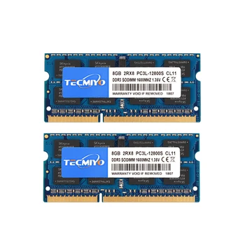 Ноутбук Tecmiyo SODIMM Оперативная память 8 ГБ PC3-12800S PC3-10600S DDR3 DDR3L 1333 МГц 1600 МГц 204pin intel AMD 2RX8 Память для ноутбука 1 шт.