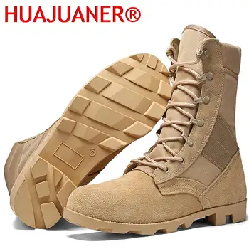 Мужские военные ботинки из натуральной кожи, армейские ботинки для пустыни, походная обувь, тренировочные тактические ботинки, нескользящие мужские ботинки 2023