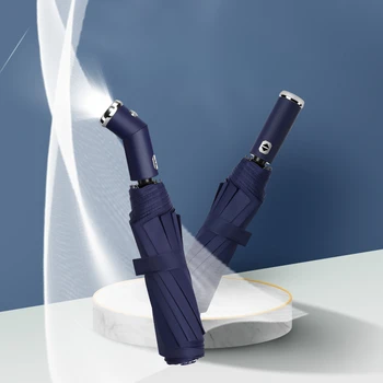 Зонт-фонарик со светодиодной подсветкой, полностью автоматический зонт от солнца, солнцезащитный зонт