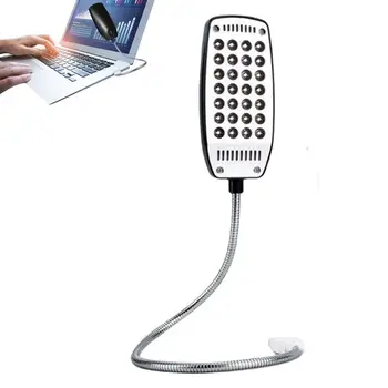 USB-лампа для ноутбука Gooseneck Light с 28 светодиодами, ночник, лампа для гостиной, спальни, кабинета, офиса в общежитии