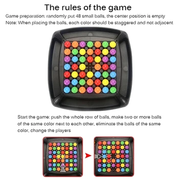 Игрушки в виде радужных шариков, красочные забавные шахматы-головоломка, настольная игра с 80шт цветными бусинками, интеллектуальная игра для мозга, развивающая игрушка