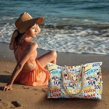 Летняя пляжная сумка большой емкости, хит продаж, сумка на одно плечо, портативная дорожная сумка для покупок для прогулок