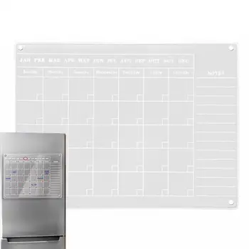 Магнитный Акриловый Календарь для холодильника Прозрачная Магнитная доска Календарь Доска для сухого Стирания Доска для Холодильника Планировщик Аксессуары для дома