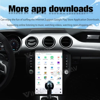 Автомагнитола Qualcomm Snapdragon для Ford Mustang 2015-2022 Android 11 с сенсорным экраном, автомобильный GPS, головное устройство, мультимедийный плеер, автомагнитола