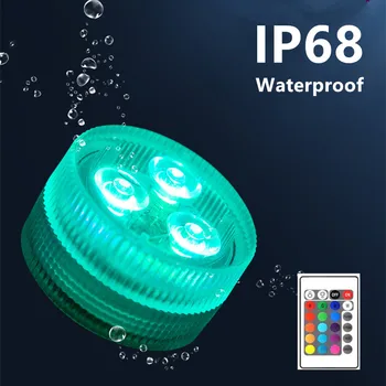 IP65 Водонепроницаемые Погружные Светодиодные Фонари С Дистанционным Управлением Светодиодные Чайные Мини-Фонари 10-1шт Подводная Лампа для Свадебной Вечеринки Декор Вазы