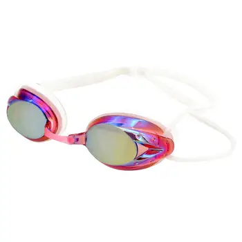 Плавательные очки с покрытием, Водонепроницаемые, противотуманные, УФ-защита, Регулируемые Очки для соревнований по плаванию для мужчин и женщин
