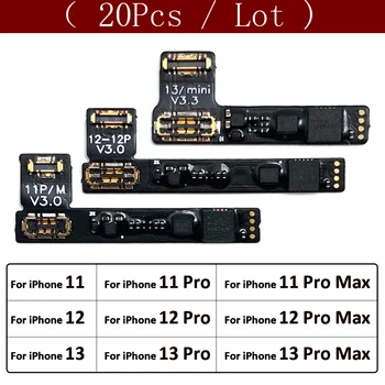 20шт Гибкий кабель для аккумулятора, гибкий внешний кабель для iPhone 11 12 13 Pro Max Mini, исправляющий ошибку, устраняющий предупреждение о вреде для здоровья