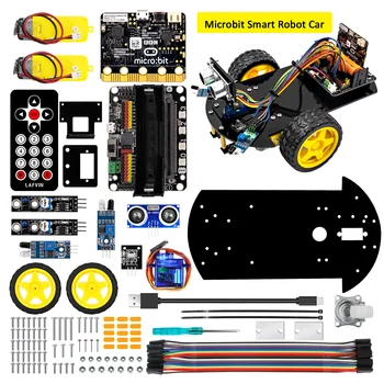 LAFVIN Multi Smart Robot Car Kit V2.0 для робота Microbit Интеллектуальный и Обучающий Игрушечный Автомобиль Robotic Kit с учебным пособием
