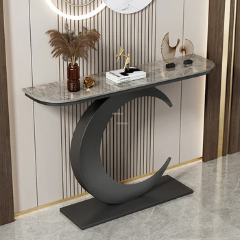 Столы-диваны в итальянском стиле, консольный столик в прихожей, мебель для гостиной, кованый столик на веранде, консольный столик полукруглой формы