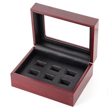 Подарочная коробка для ювелирных изделий Набор пористых колец Деревянное Винтажное кольцо Орнамент Аксессуары Упаковочная коробка