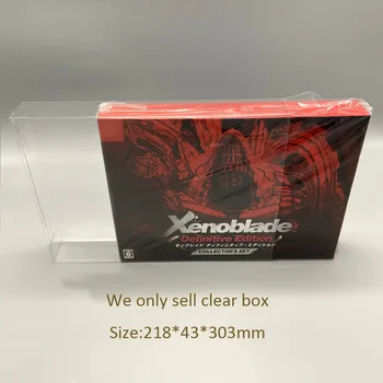 Прозрачная коробка с крышкой из ПЭТ для Switch NS для Xenoblade Chronicles1, японская версия, окончательное издание, коробка для хранения игр