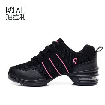 Прямая поставка EU35-44 Спортивная обувь с мягкой подошвой, дышащая танцевальная обувь, кроссовки для женщин, обувь для занятий современным танцем, джазовые туфли