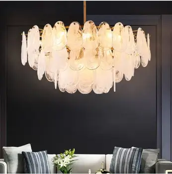 Постмодернистский простой свет, роскошная люстра, творческая атмосфера, гостиная, столовая, спальня, дизайнерские лампы из американского стекла