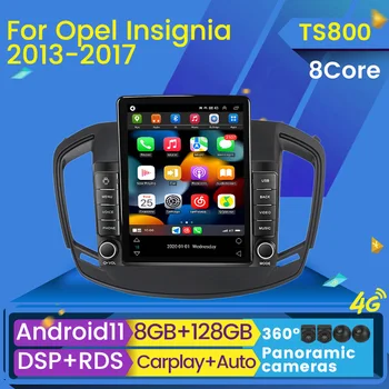 Автомагнитола 2 DIN 8G + 128G Android 11 в стиле Tesla для Opel Insignia 2013 - 2017 GPS-навигация Мультимедийный видеоплеер Стерео 4GLTE