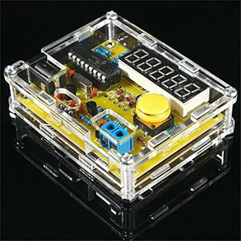 Модуль цифрового частотомера с 5-значным дисплеем и корпусом, счетчик частоты кварцевого генератора частотой 1 Гц-50 МГц, Измеритель частоты