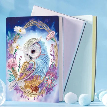 Альбом для рисования своими руками Creative A5 Art Craft Journal Animal Flower 5D Блокнот для рисования бриллиантами на 50 страниц Комплект для рисования бриллиантами