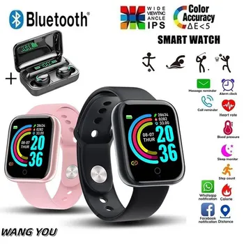 Многофункциональные смарт-часы Y68 Для мужчин и женщин, подключенные по Bluetooth, музыкальный телефон, спортивный браслет для фитнеса, Беспроводные Bluetooth-гарнитуры