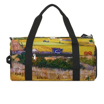 Спортивные сумки Van Gogh Осенняя Сельская тренировочная спортивная сумка Большой емкости Винтажные сумки Дизайн пары Портативная сумка для фитнеса
