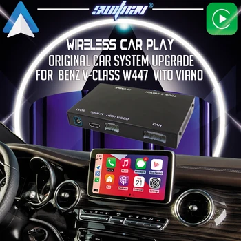 Беспроводной Carplay SWITNAV для Benz V-Class W447 2014-2018 Carplay Android Автомодуль Зеркальная ссылка AirPlay