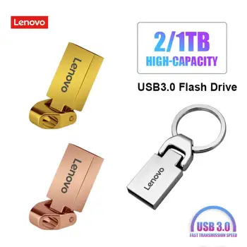 Lenovo USB Флэш-накопитель Металлический Флеш-накопитель 1 ТБ 2 ТБ USB 3.0 Флэш-накопитель 512 гб 256 гб 128 гб Высокоскоростной Водонепроницаемый Cle USB Memory Stick