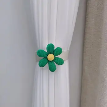 Завязка для штор Декоративные завязки для штор 3D цветочный дизайн Простая сборка Для обработки окна спальни не требуются инструменты Прочная штора