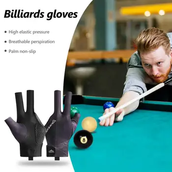 Принадлежности для бильярда, перчатки для бильярда для левой руки премиум-класса, супер мягкая сетка, нескользящая, на 3 пальца, идеально подходит для спортивного кия, снукера.