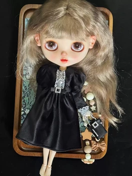 Кукольная одежда Dula Платье с черной бархатной юбкой Blythe Qbaby ob24 ob22 Azone Licca ICY JerryB 1/6 Bjd Кукла