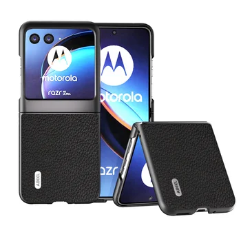 Подлинный Чехол Для телефона Motorola Razr 40 Ultra Case Кожная Задняя Крышка Корпуса Motorola Moto Razr 40 Ultra Case Cover 6,9 дюйма