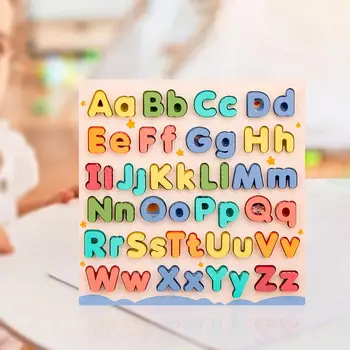 Деревянные развивающие головоломки развивает моторику учим алфавит для детей в возрасте от 3+ лет, дошкольников, детей семейные игры