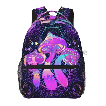 Школьный рюкзак Trippy Magic Mushrooms Psychedelic Mystic для женщин, мужчин, Студенческая сумка для книг, прочный повседневный рюкзак, Походная дорожная сумка